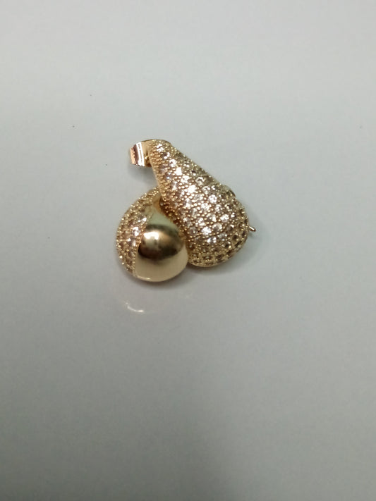 Aretes de gota chico con piedras, de acero inoxidable.